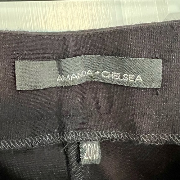 Amanda + Chelsea | Black Ponte Straight-Leg Ankle Pants, Size 20W - EUC - Picture 7 of 8